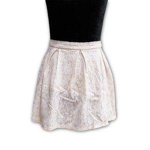 Sage Lined Lace Mini Skirt, Size Small